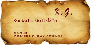 Kerbolt Gellén névjegykártya
